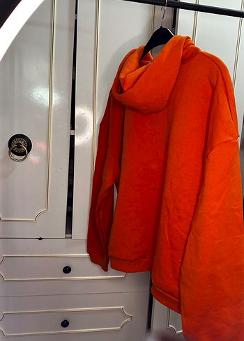 Turuncu Uzun Kollu Oversize Sweatshirt - Görsel 3