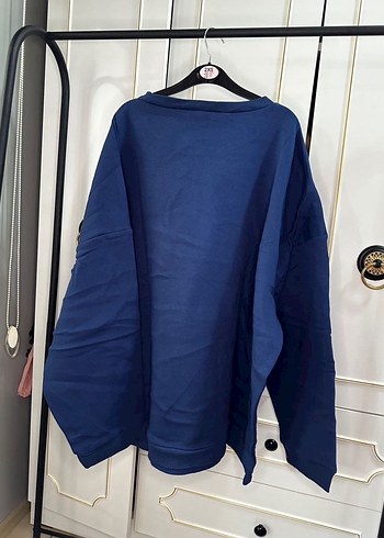 Mavi Oversize NYC Baskılı Sweatshirt - Görsel 4