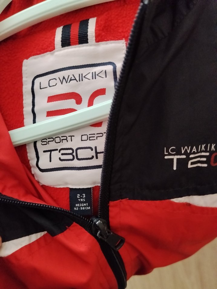 Kırmızı Fermuarlı Erkek Çocuk Mont - Görsel 2