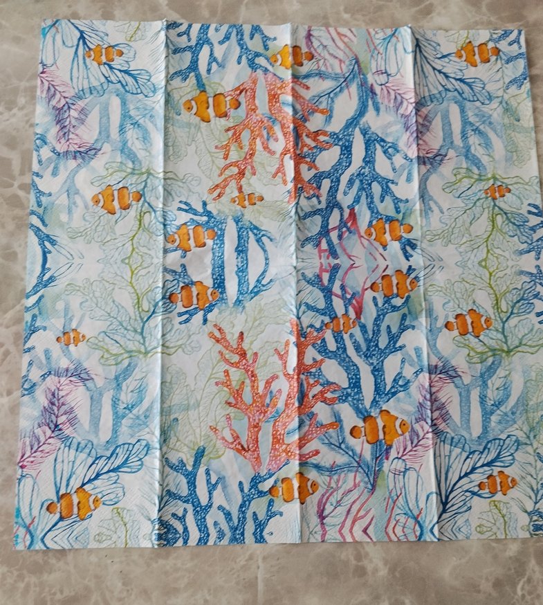 Çiçek ve Kuş Desenli Bohem Kağıt Peçete - Görsel 3