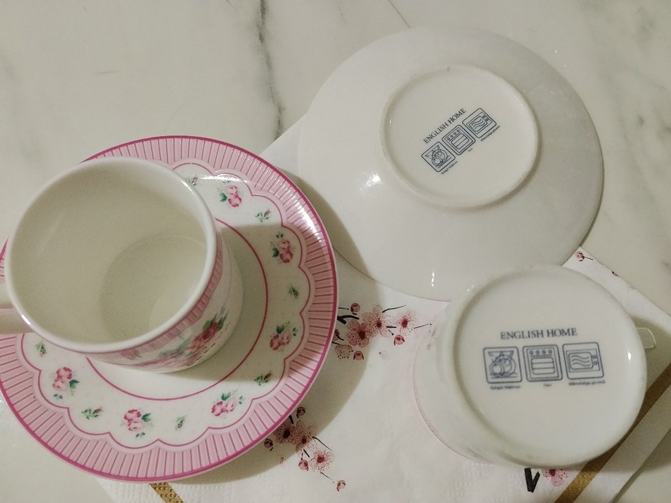 English home 2 kişilik kahve fincanı - Görsel 3