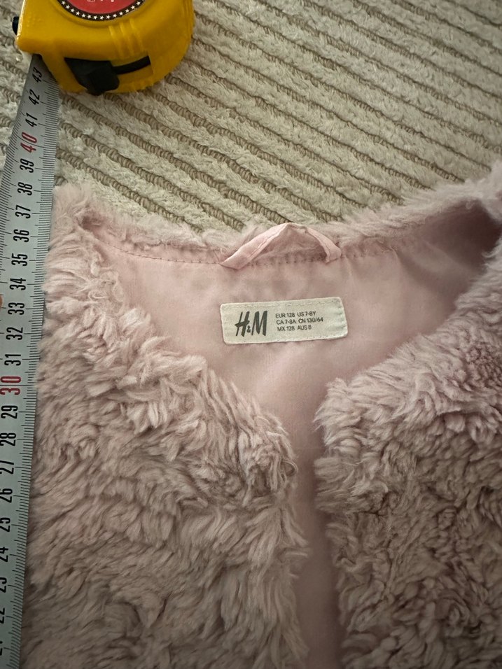 2 li yelek takım 7-8 yaş Kız Çocuk pembe  Kürk yelek ile - Görsel 2