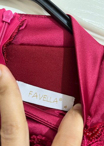 Bordo Nakışlı Uzun Abiye Elbise - Görsel 3