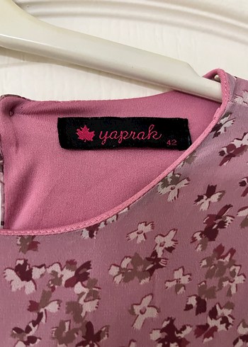 Mor Uzun Kollu Salaş Bohem Elbise - Görsel 2