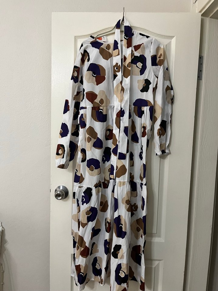 Kadın Çok Renkli Uzun Salaş Elbise - Görsel 2