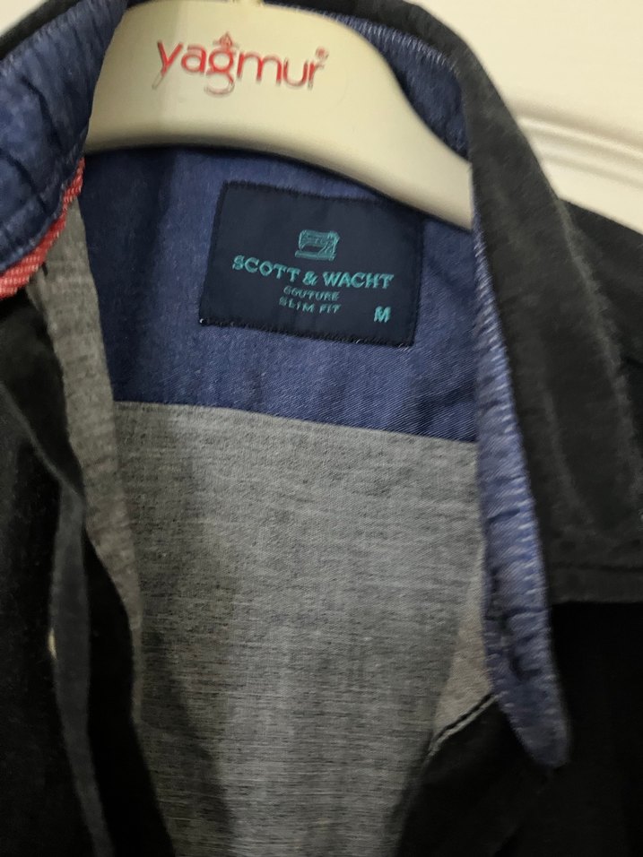 Erkek Gri Düğmeli Pamuklu Gömlek - Görsel 2