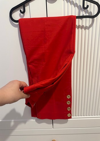 Mango Klasik Kesim Kırmızı ceket pantolon takım - Görsel 4