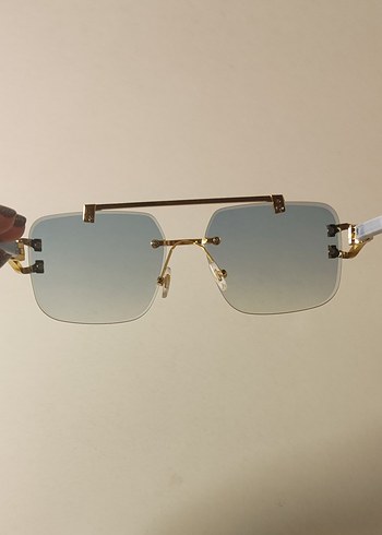 Mavi Camlı Retro Gözlük - Görsel 3