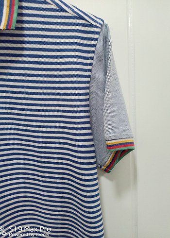 Çizgili Çok Renkli Kısa Kollu Polo Tişört - Görsel 3