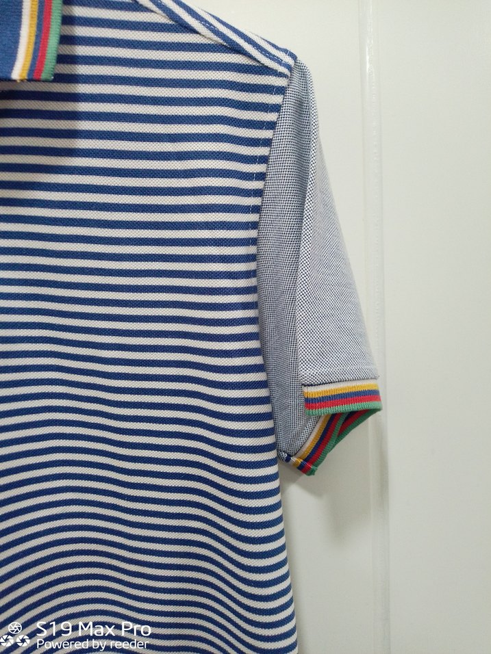 Çizgili Çok Renkli Kısa Kollu Polo Tişört - Görsel 3