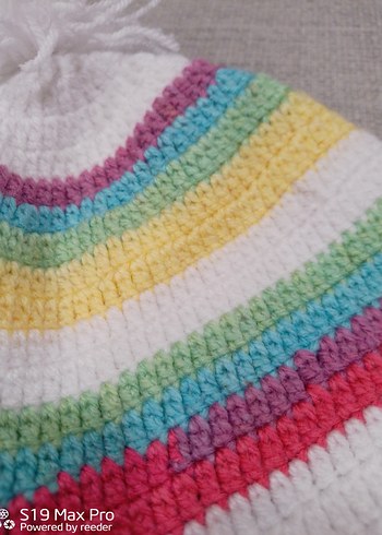 Renkli Örgü Kadın Bere - Görsel 3