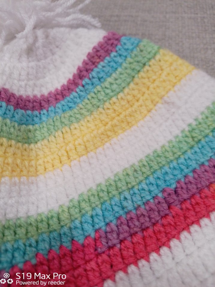 Renkli Örgü Kadın Bere - Görsel 3