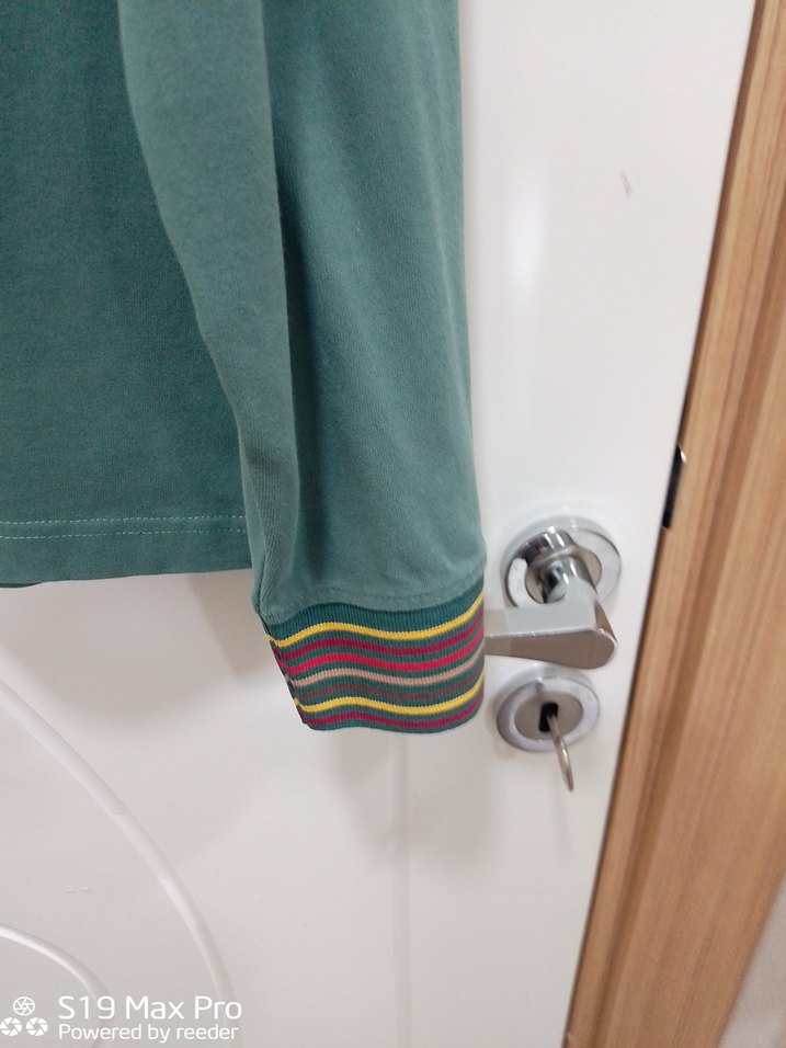 Erkek Uzun Kollu Yeşil Polo Tişört - Görsel 4