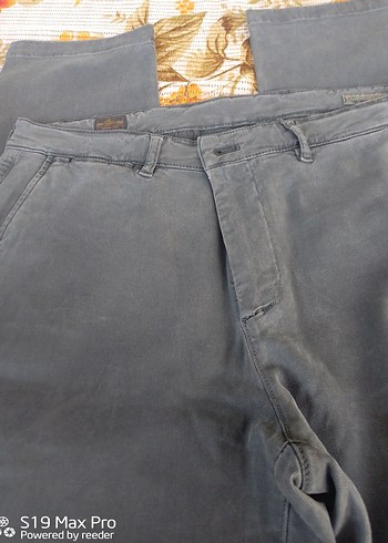 Gri Bol Kesim Denim Erkek Pantolon - Görsel 4