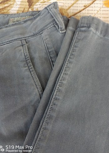 Gri Bol Kesim Denim Erkek Pantolon - Görsel 2