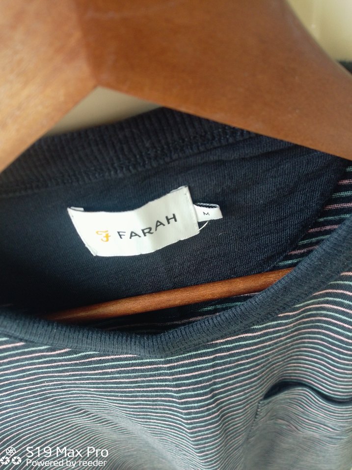 Gri Mavi Çizgili Erkek Tişört - Görsel 3