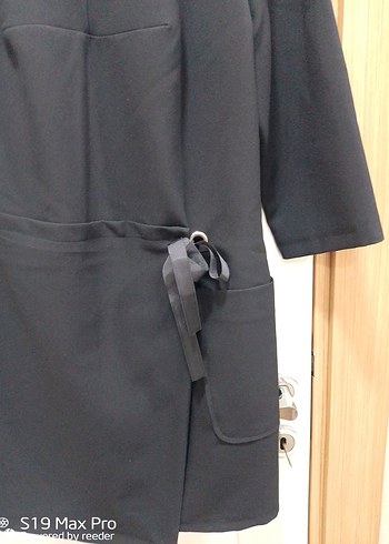 Siyah Midi İş Kadın Elbisesi - Görsel 2