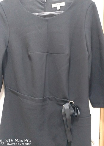 Siyah Midi İş Kadın Elbisesi - Görsel 3