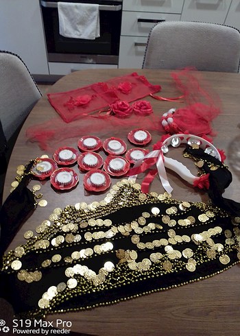 Kırmızı Çiçekli Zil ve Mum Seti kına için - Görsel 4