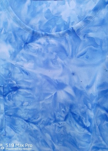 Mavi Bağlamalı V Yaka Hamile Tunik - Görsel 5