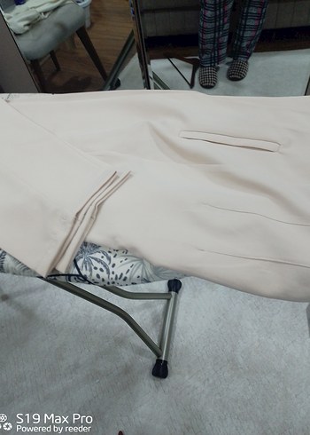 Beyaz Kadın Kumaş Pantolon, Normal Kesim, Fermuarlı - Görsel 6