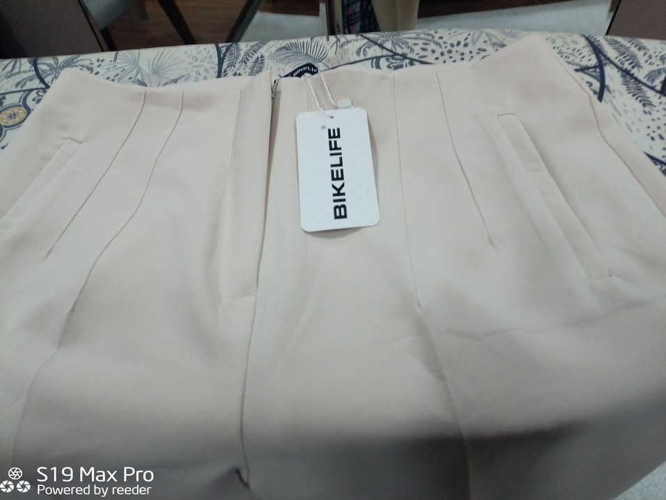 Beyaz Kadın Kumaş Pantolon, Normal Kesim, Fermuarlı - Görsel 2