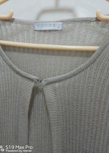 Kadın Bej Uzun Örgü Hırka - Görsel 2