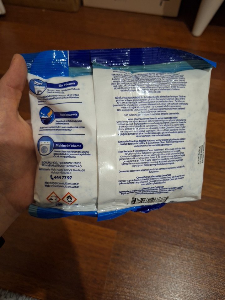 Homm Clean Oxi Power Beyazlar İçin Toz Deterjan - Görsel 2