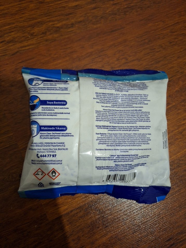 Homm Clean Beyazlar İçin Oxi Power Toz Deterjan - Görsel 2