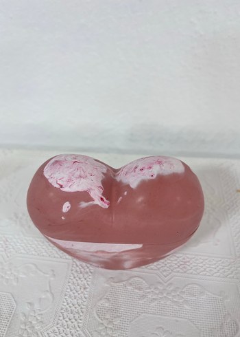 Pembe kırmızı Mermer Görünümlü Mum - Görsel 7