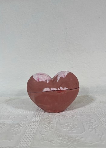 Pembe kırmızı Mermer Görünümlü Mum - Görsel 9