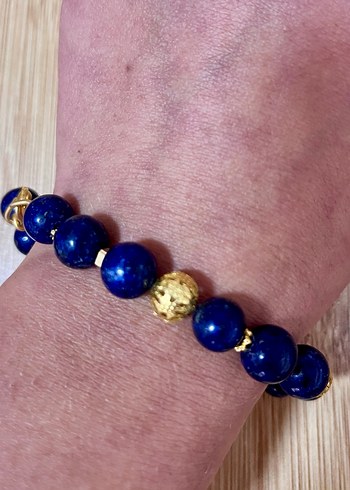 Lapis lazuli Lacivert Bileklik - Görsel 6