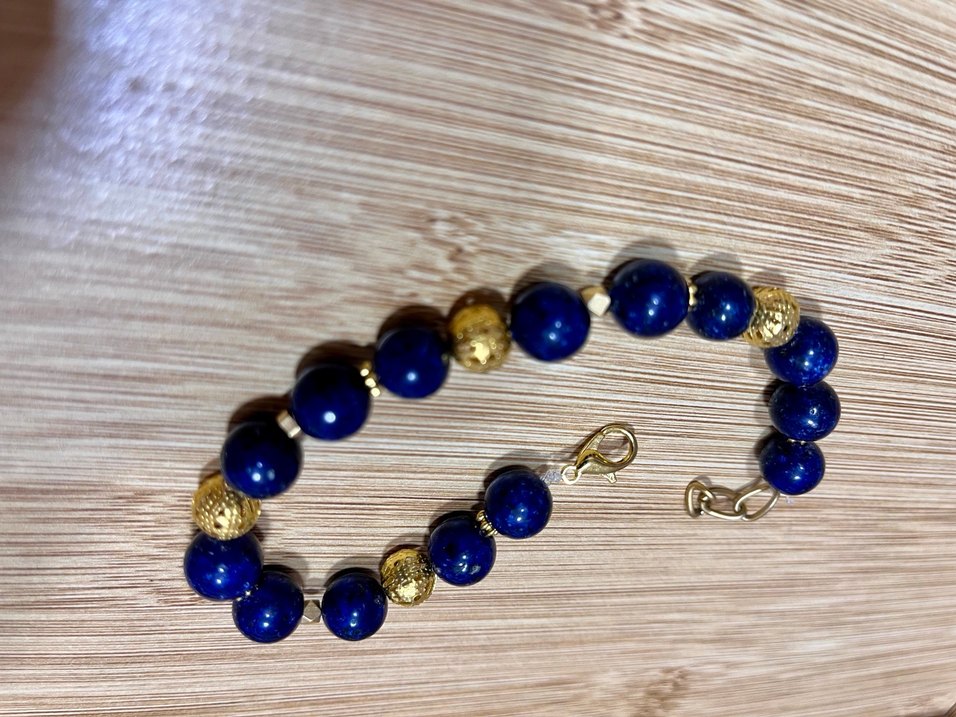 Lapis lazuli Lacivert Bileklik - Görsel 3