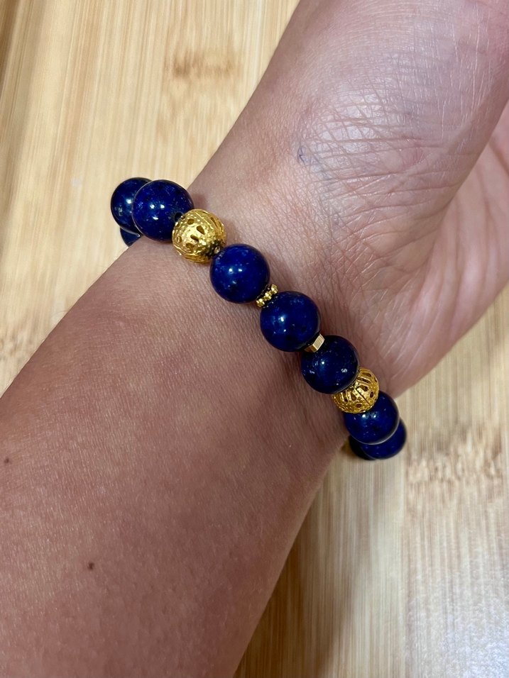 Lapis lazuli Lacivert Bileklik - Görsel 5