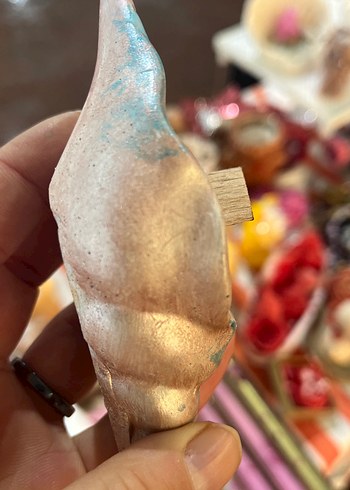 Deniz kabuğu tasarımlı turkuaz mumlar 2li set - Görsel 8