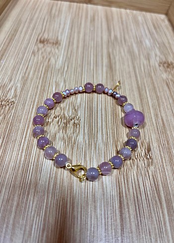 Pembe kuarts  Bohem Bileklik - Görsel 8