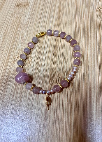 Pembe kuarts  Bohem Bileklik - Görsel 4