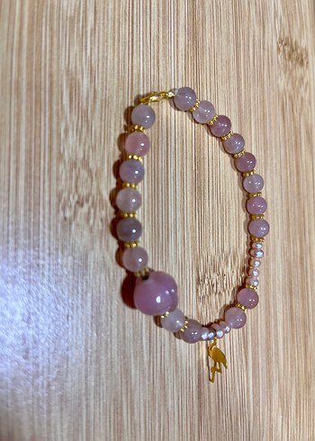 Pembe kuarts  Bohem Bileklik - Görsel 6