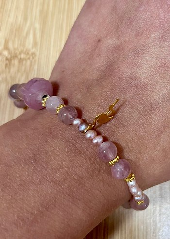 Pembe kuarts  Bohem Bileklik - Görsel 10