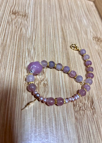 Pembe kuarts  Bohem Bileklik - Görsel 12