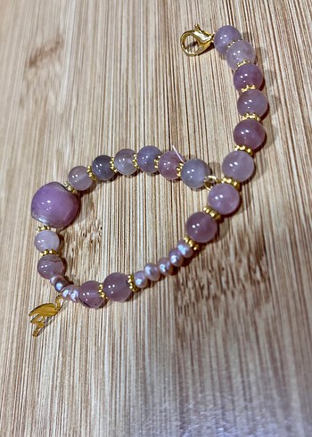 Pembe kuarts  Bohem Bileklik - Görsel 13