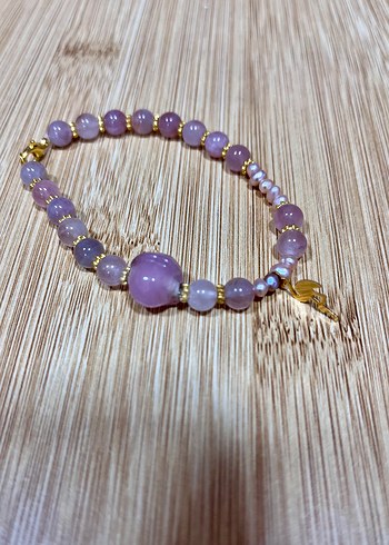 Pembe kuarts  Bohem Bileklik - Görsel 3