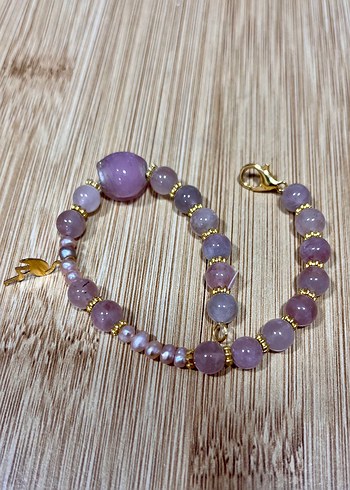 Pembe kuarts  Bohem Bileklik - Görsel 11