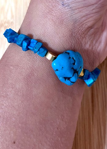 Turkuaz Taşlı Bohem Bileklil - Görsel 11