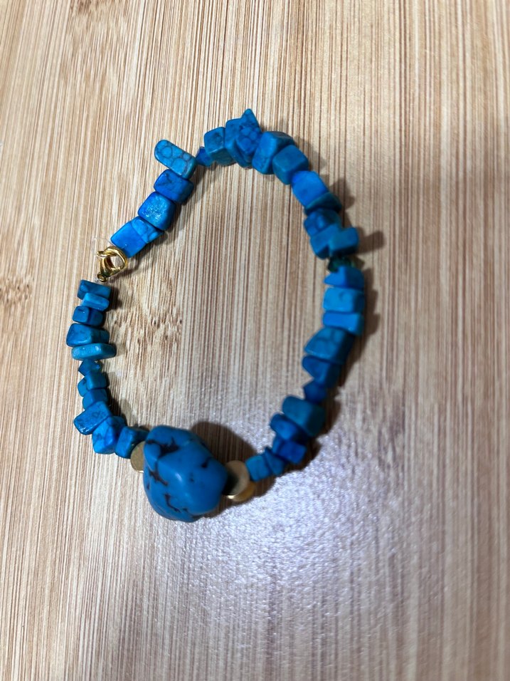 Turkuaz Taşlı Bohem Bileklil - Görsel 5