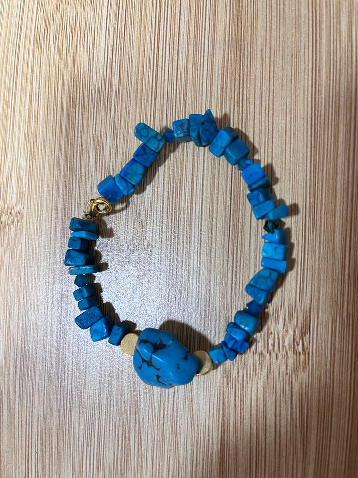 Turkuaz Taşlı Bohem Bileklil - Görsel 2