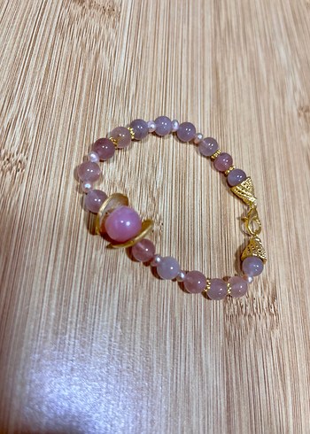Pembe kuartz bileklik - Görsel 7