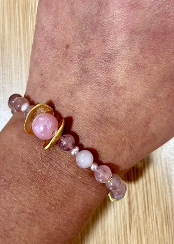 Pembe kuartz bileklik - Görsel 3