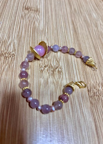 Pembe kuartz bileklik - Görsel 8