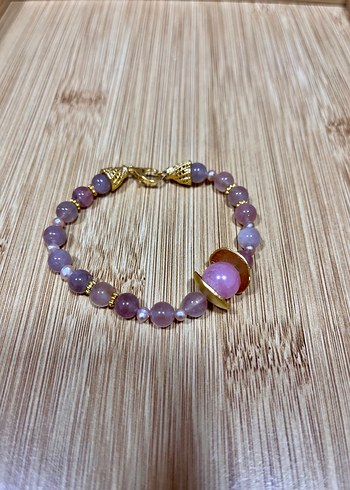 Pembe kuartz bileklik - Görsel 11